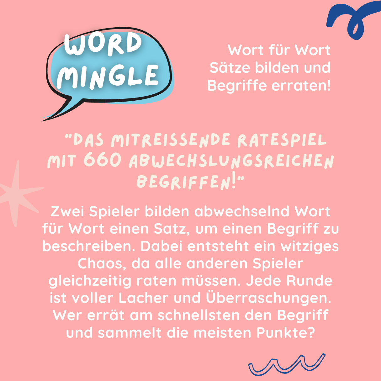Erraten Word Mingle - Wort für Wort im Team Sätze bilden und Begriffe erraten ...